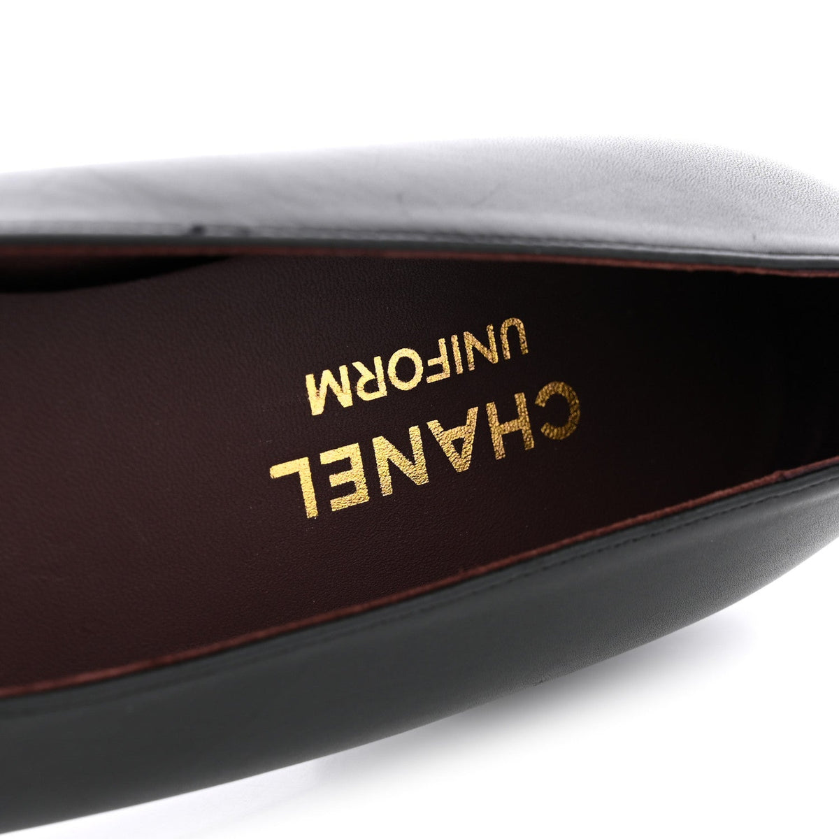 Chanel Lambskin Women's Cap Toe CC Ballerina Flats 36.5 Black