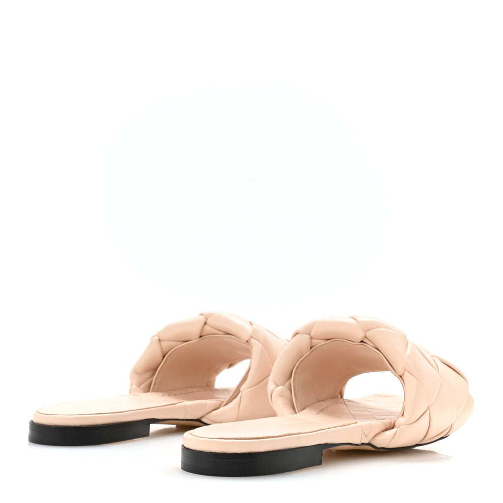 Bottega Veneta Nappa Maxi Intrecciato Women's Lido Flat Sandals 38.5 Bandage