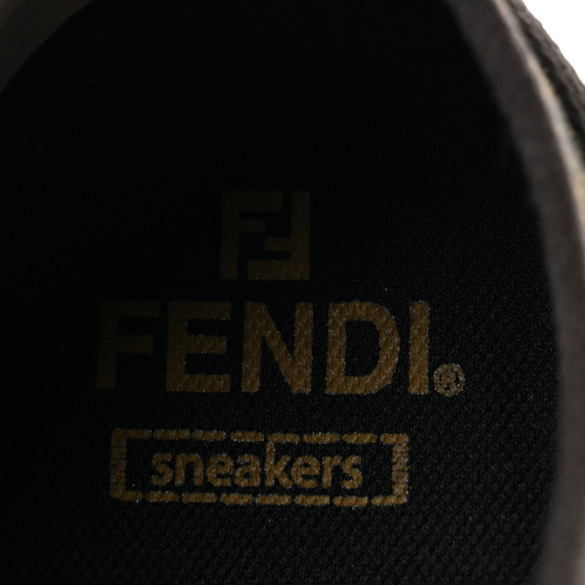 Fendi Fabric Jacquard Men's Domino Sneakers 43 Tabacco Black