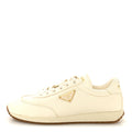 Prada Calfskin Metal Triangle Logo Women's Sneakers 40 Neutral