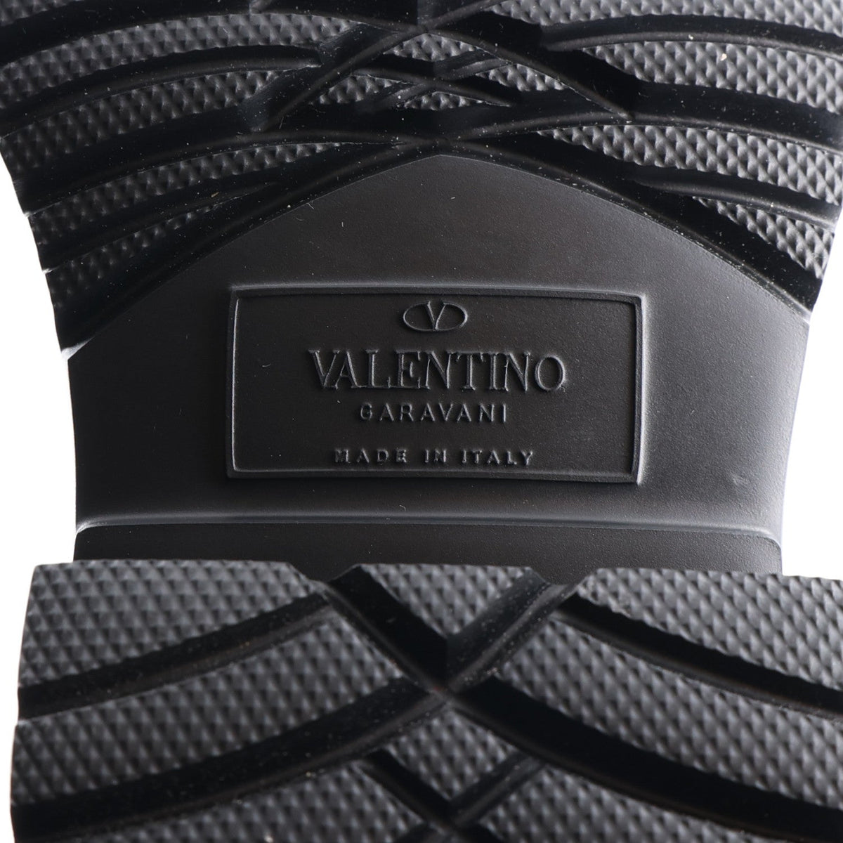 Valentino Garavani Rubber Women's Atelier 03 Rose Tall Rainboots 35 Black