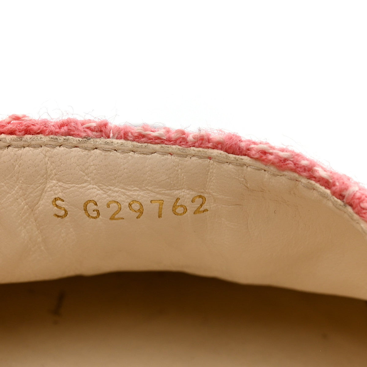 Chanel Tweed Grosgrain Women's CC Espadrilles 35 Pink