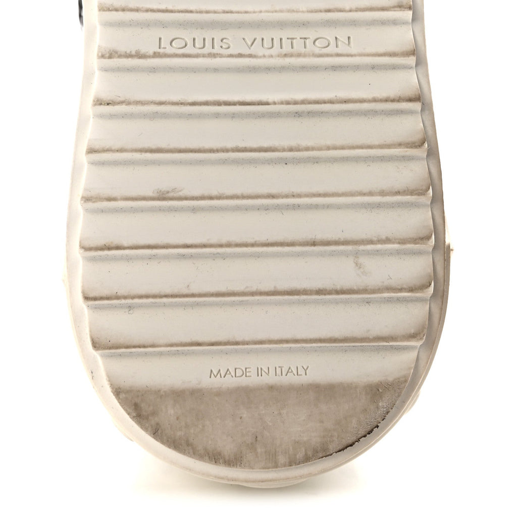 Louis Vuitton Calfskin Women's Monogram Debossed Time Out Sneakers 35 Black