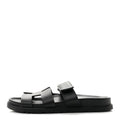 Hermès Calfskin Women's Chypre Sandals 37.5 Black
