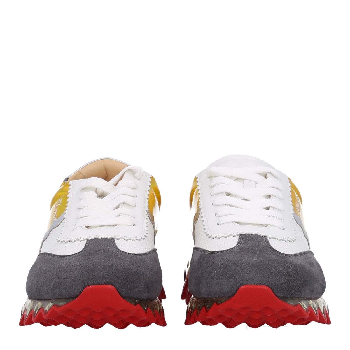 Christian Louboutin Suede Calfskin Men's Loubishark Sneakers 43 Versio