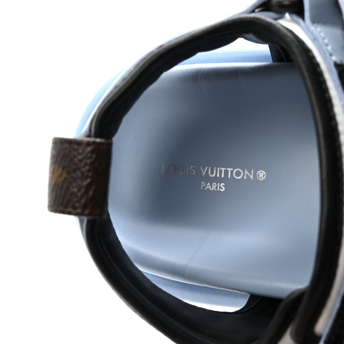 Louis Vuitton Calfskin Pool Pillow Flat Women's Comfort Sandals 36 Blue