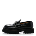 Gucci Cordovan Lux Women's Horsebit Platform Loafers 39 Black