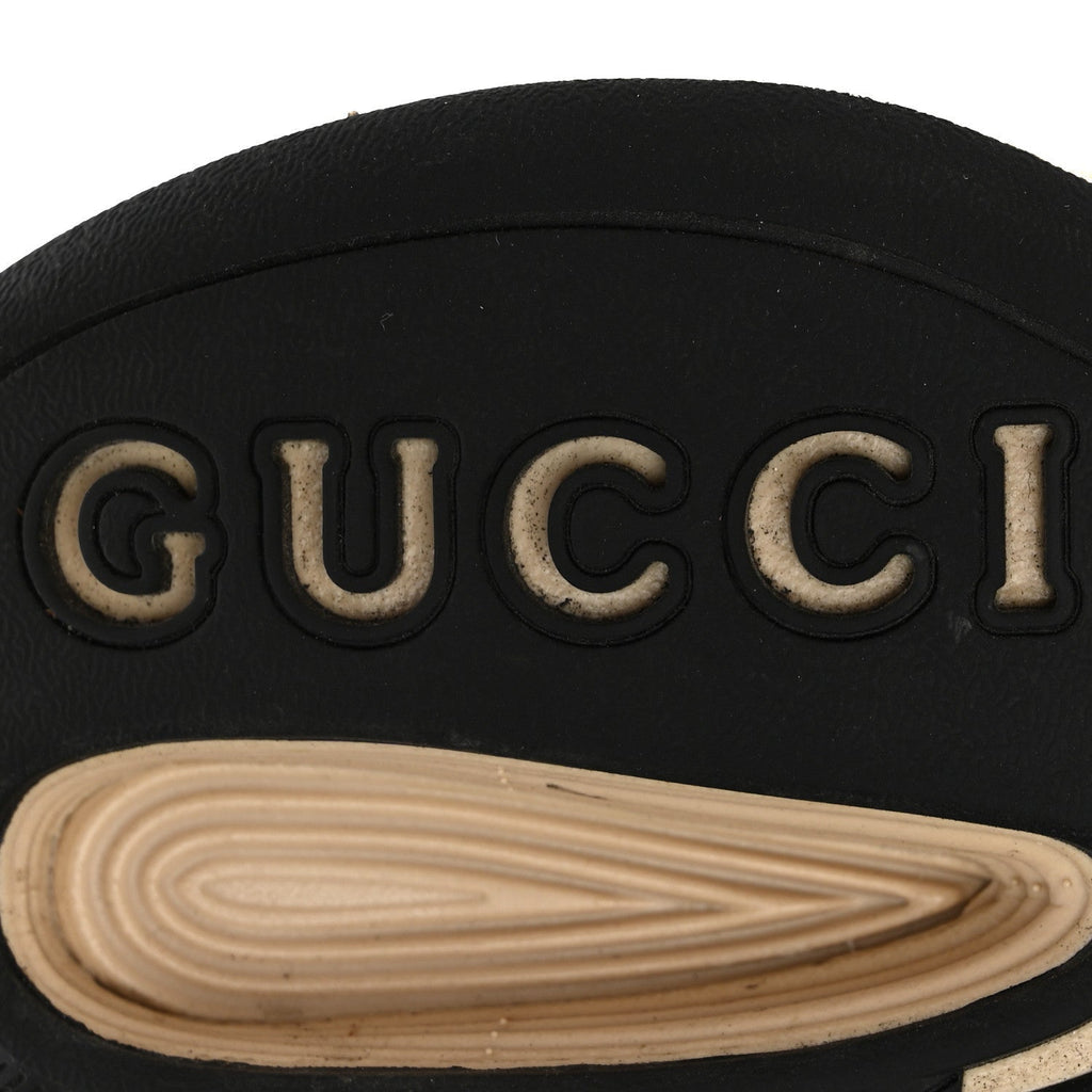 Gucci Plume Calfskin Men's Run Sneakers 11.5 Beige Ebony