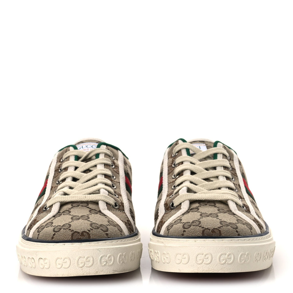 Gucci GG Monogram Canvas Men's Tennis 1977 Sneakers 9 Beige Ebony
