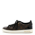 Louis Vuitton Patent Monogram Women's Frontrow Sneakers 37 Black