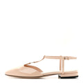 Gucci Patent Calfskin Women's Charlotte Petite GG Slingback Flats 36.5 Beige