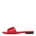 Fendivitello Cuoio Baguette Flat Slide Sandals Pink Dalia