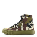 Denim Triangle Logo Camo Sneakers Militare