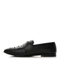 Hermes Calfskin Studded Women's Ancora Moccasin Loafers 38.5 Black
