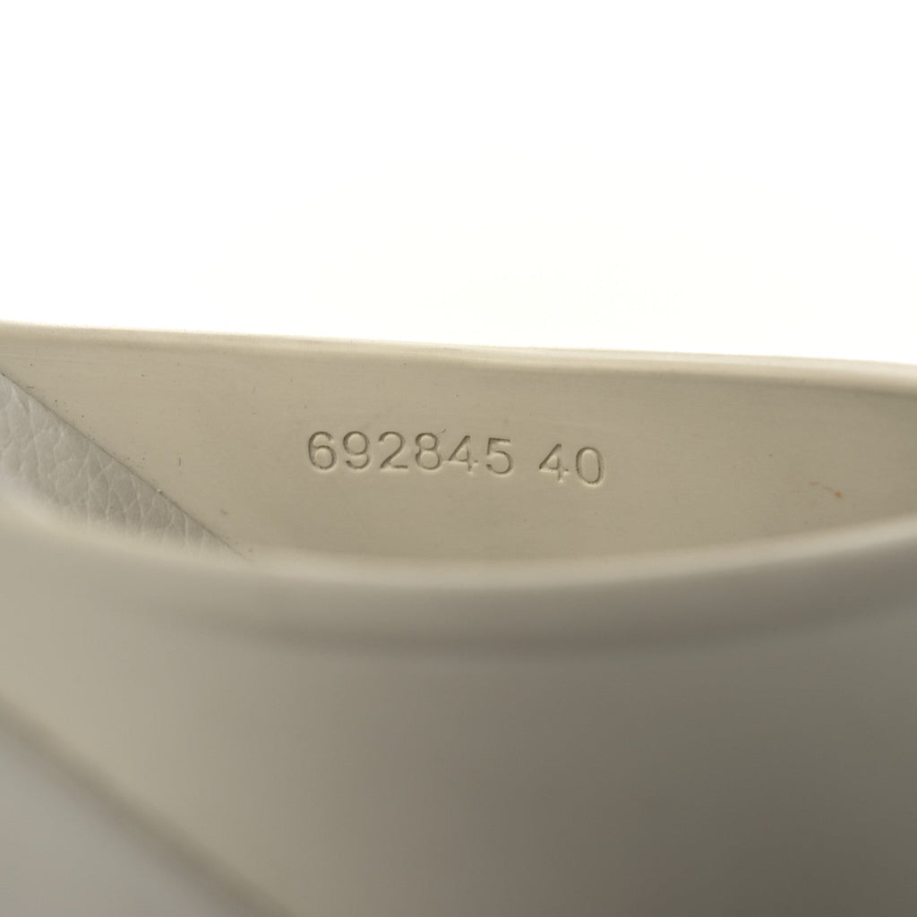 Gucci Rubber Women's Interlocking G Platform 42mm Slide Sandals 40 Off White
