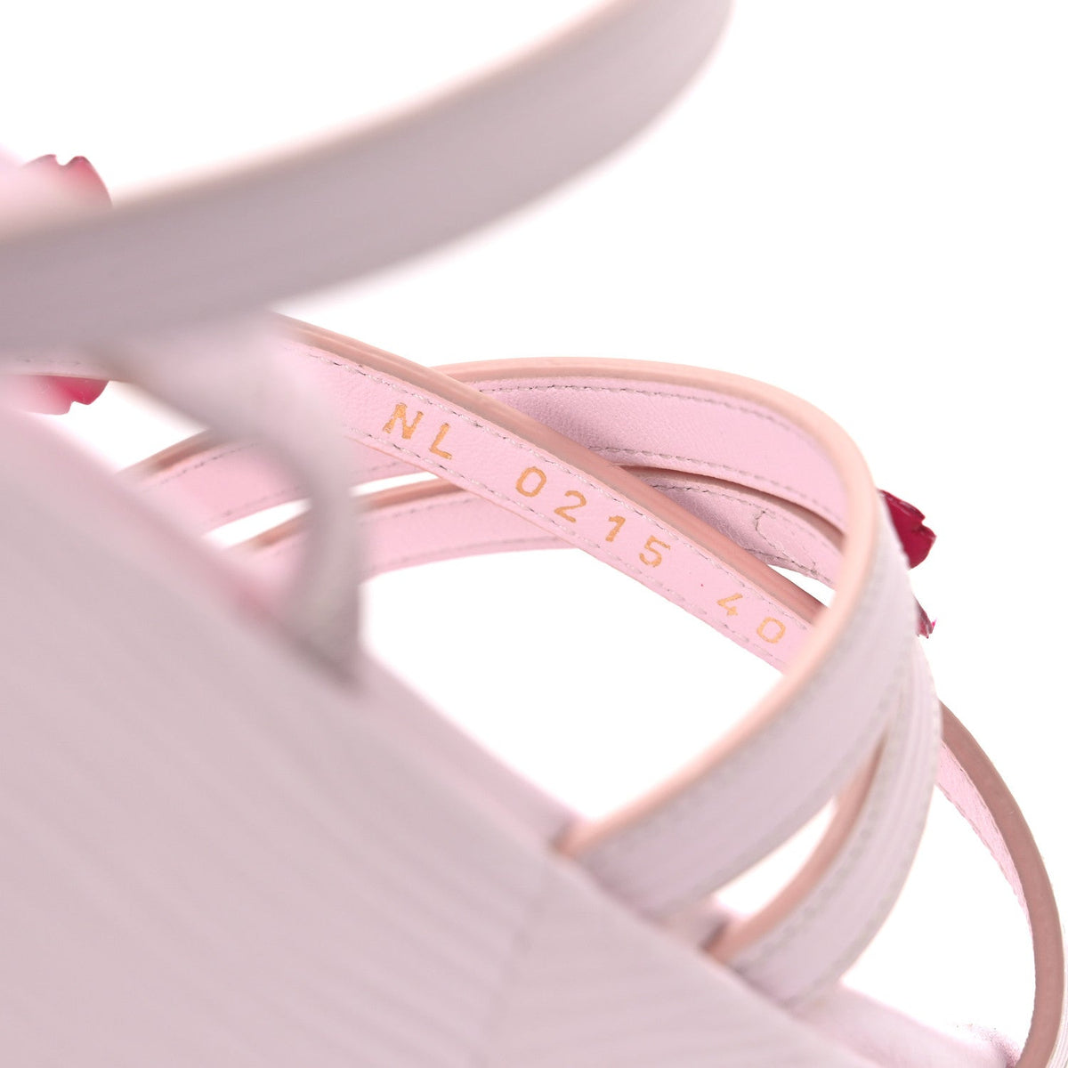Louis Vuitton Calfskin Women's LV X TM Maya Flatform Sandals 40 Light Pink