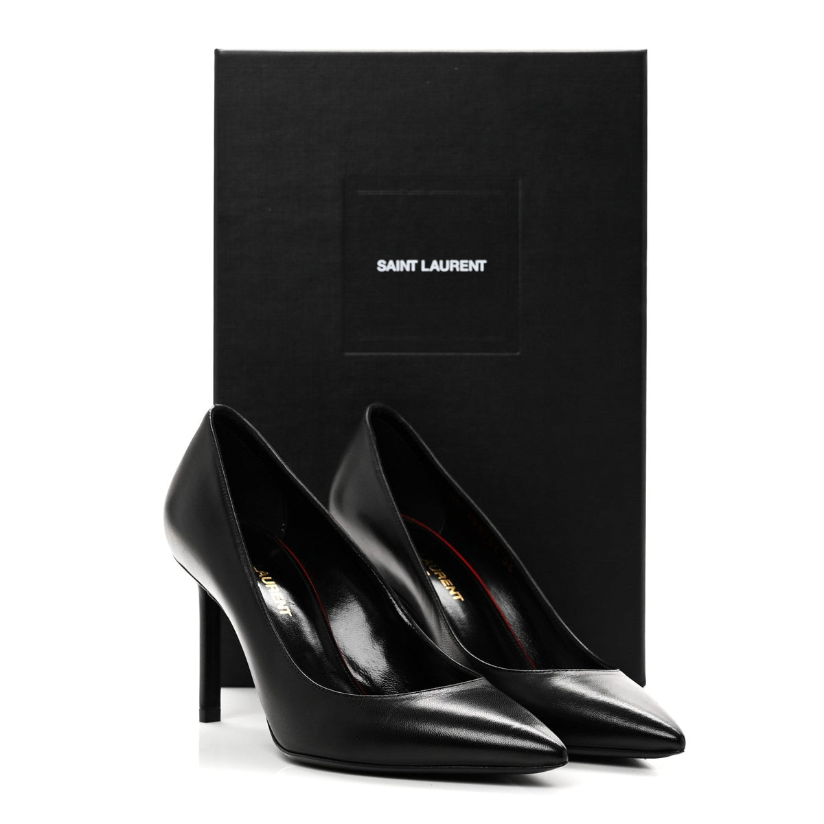 Saint Laurent Calfskin Women's Anja 85 Pumps 36 Manto Naturale