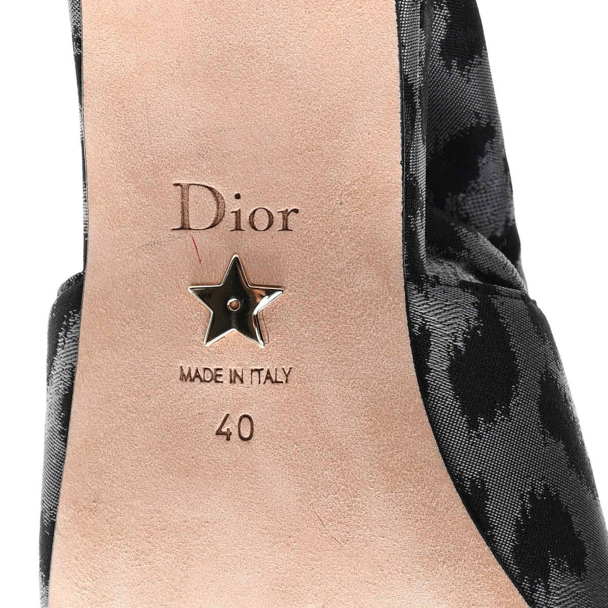Christian Dior Nylon Women's Mizza Slingback Pumps 40 Grey Multicolor