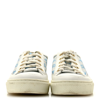 Louis Vuitton Technical Fabric Calfskin Women's Monogram Stellar Sneakers 35 Blue