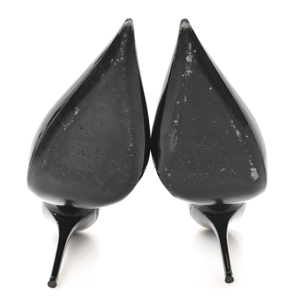Saint Laurent Patent Leather Women's Vernice Slingback Pumps 39 Black