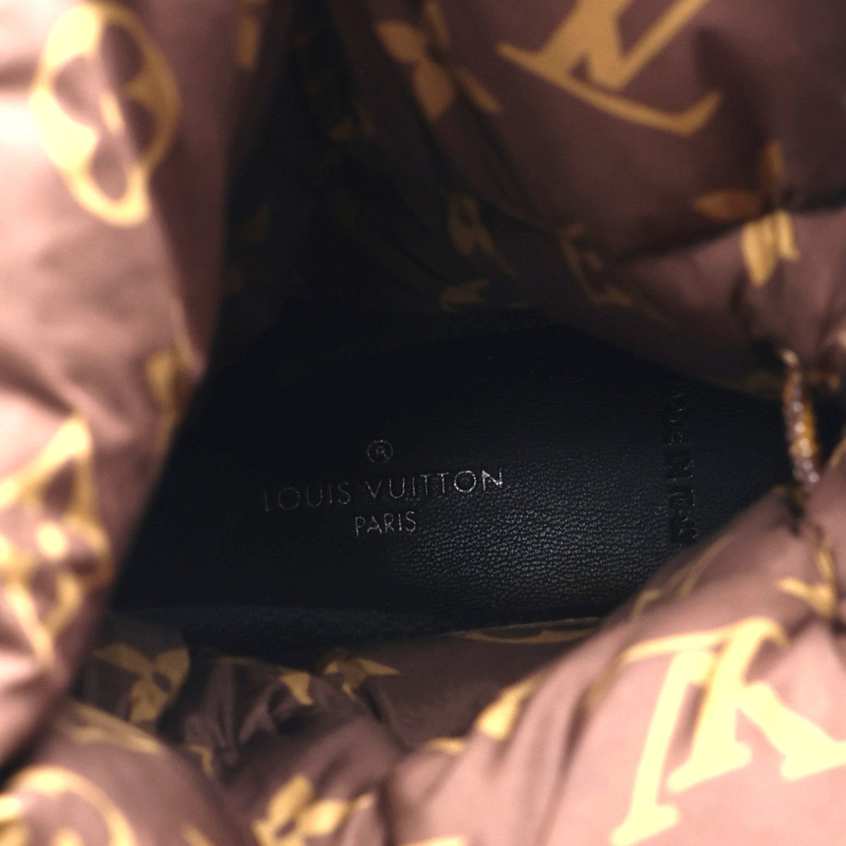 Louis Vuitton Nylon Monogram Women's Pillow Comfort Ankle Boots 37 Black