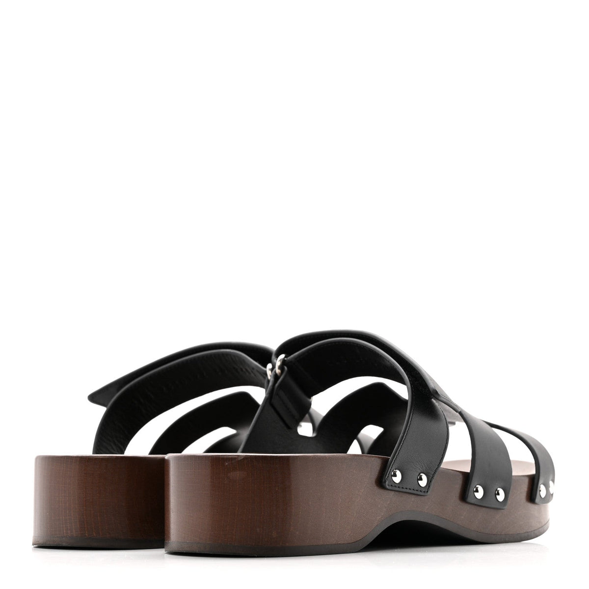 Hermes Calfskin Women's Kos Clogs 39 Black