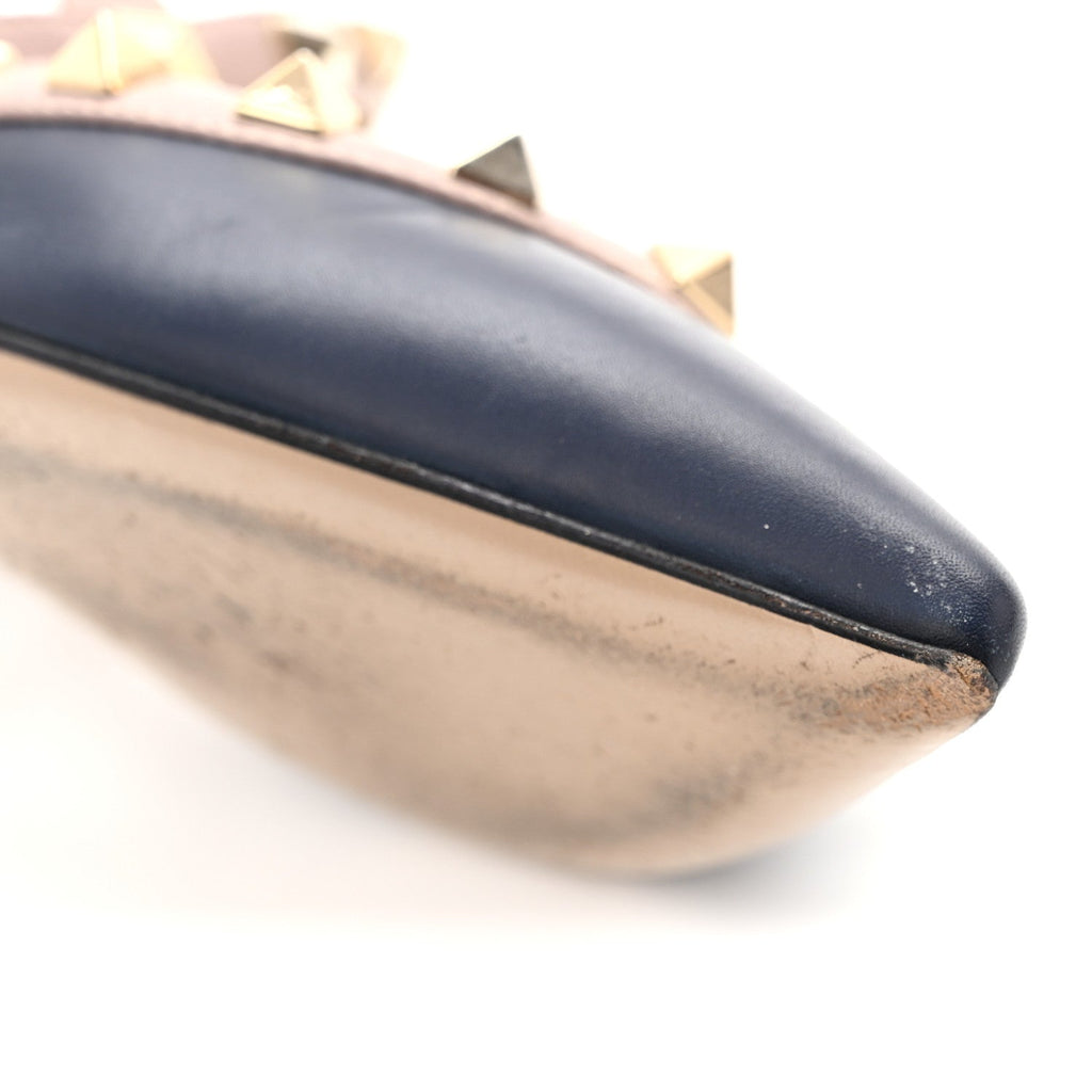 Valentino Garavani Calfskin Nappa Women's Rockstud Pumps 35.5 Indaco Poudre