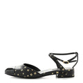 Chanel Lambskin Patent Calfskin Women's Cap Toe CC Slingbacks 36.5 Black Gold