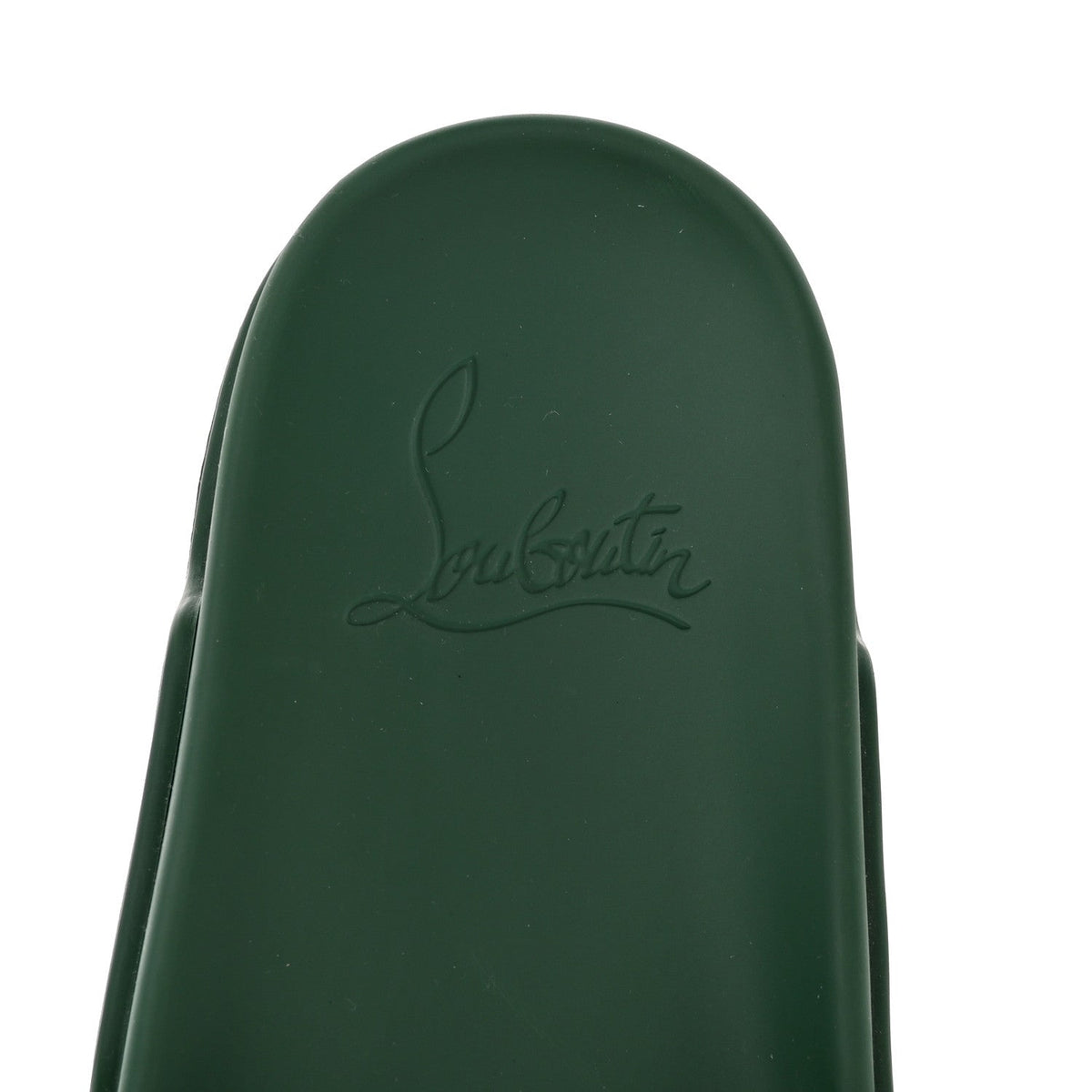 Christian Louboutin Calfskin Women's Pool Fun Slide Sandals 35 Green