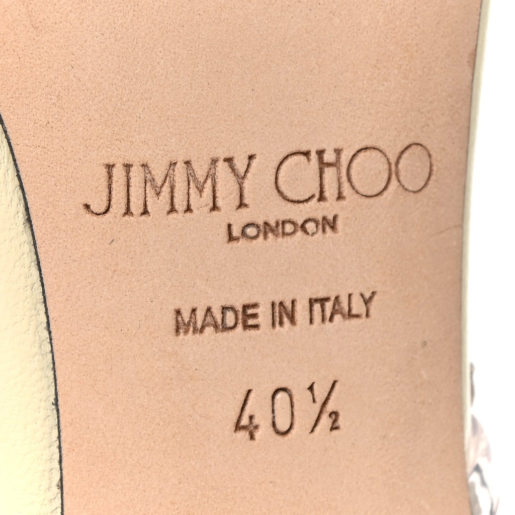 Jimmy Choo Nappa Crystal Women's Josefine 100 Sandals 39 Latte