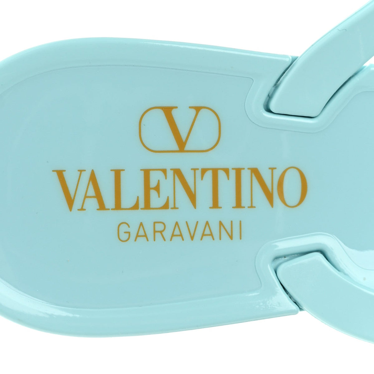 Valentino Garavani PVC Women's Jelly Rockstud Bow Thong Sandals 40 Light Blue