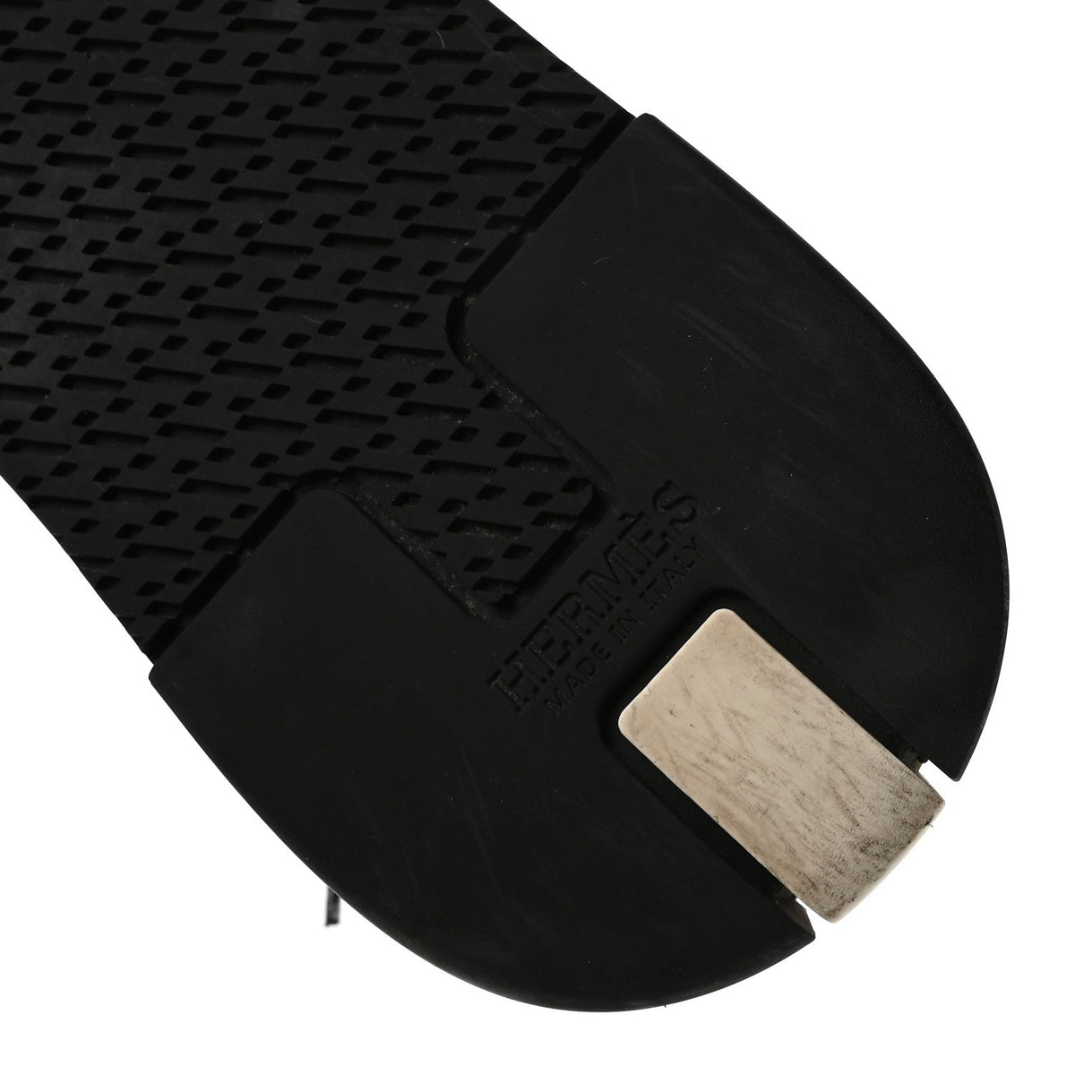 Hermes Knit Goatskin Men's Addict Sneakers 41 Black White