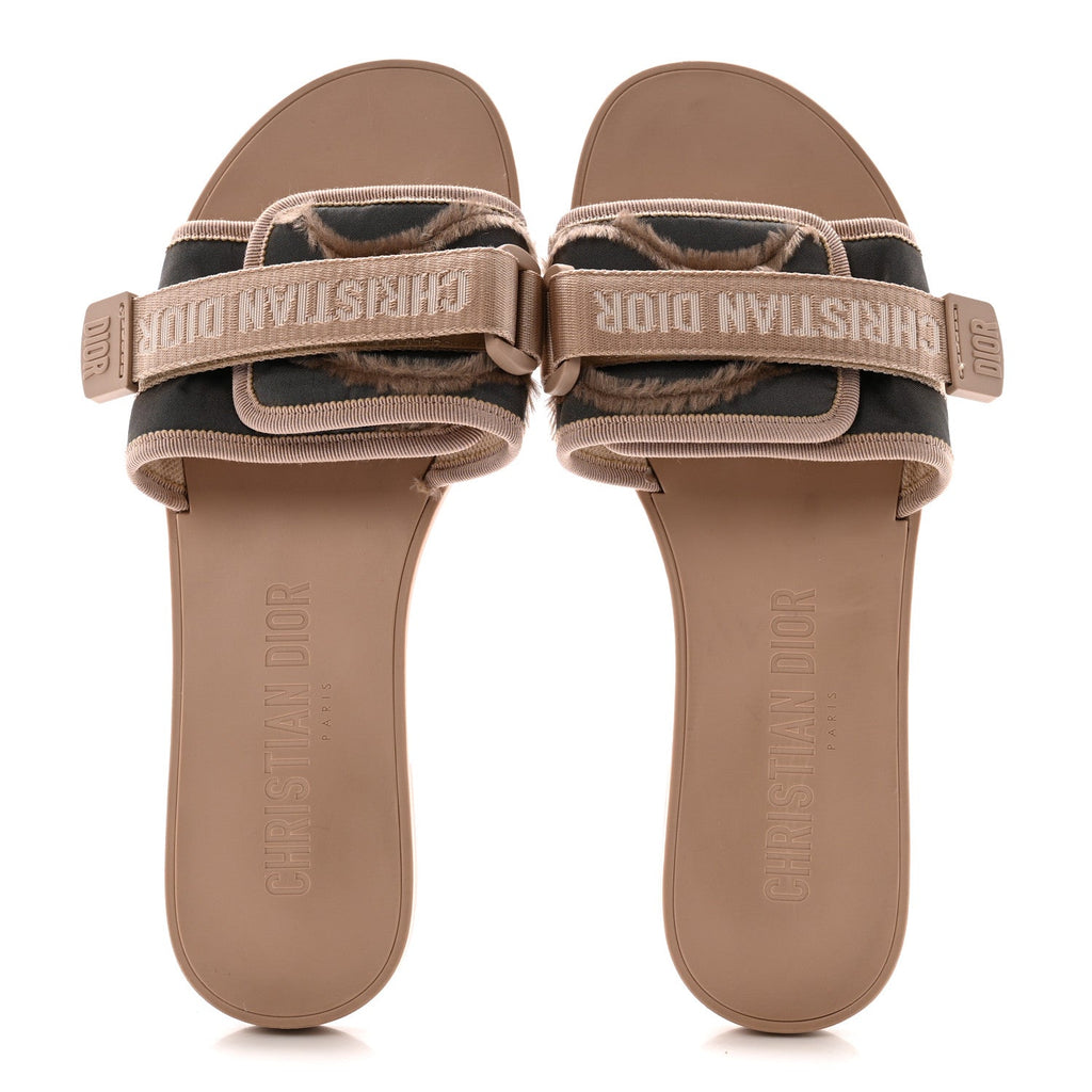 Christian Dior Canvas Women's Dior(e)volution Mule Sandals 41 Nude