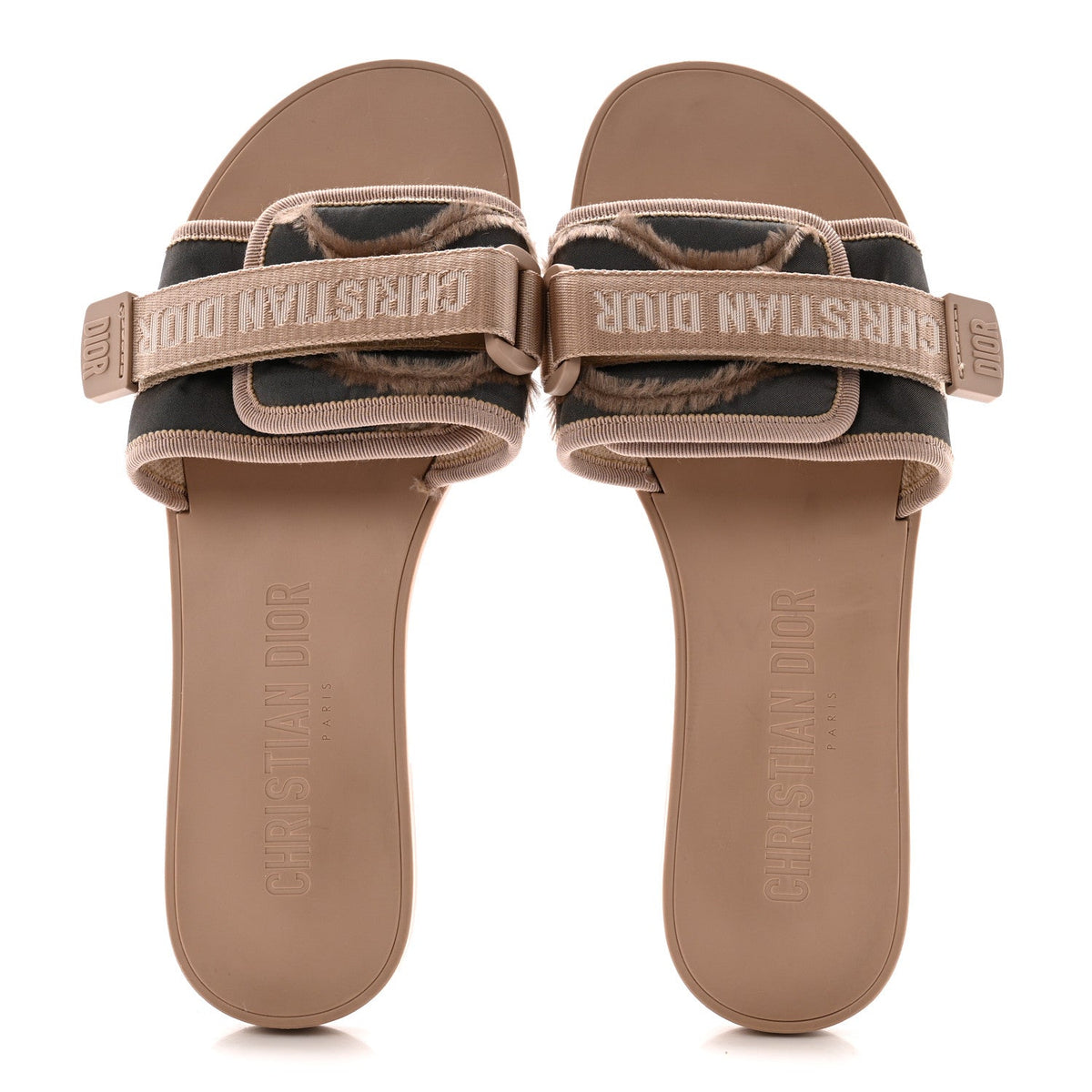 Christian Dior Canvas Women's Dior(e)volution Mule Sandals 41 Nude