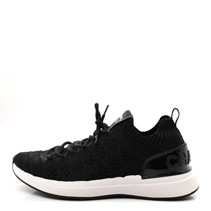 Chanel Fabric Logo Women's Sneakers 37.5 Black