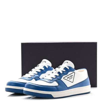 Prada Vitello Sport Women's Downtown Low Top 30mm Sneakers 9.5 White Black