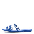 Hermes Rubber Women's Chaine d'Ancre Rivage Sandals 39 Bleu Smalt