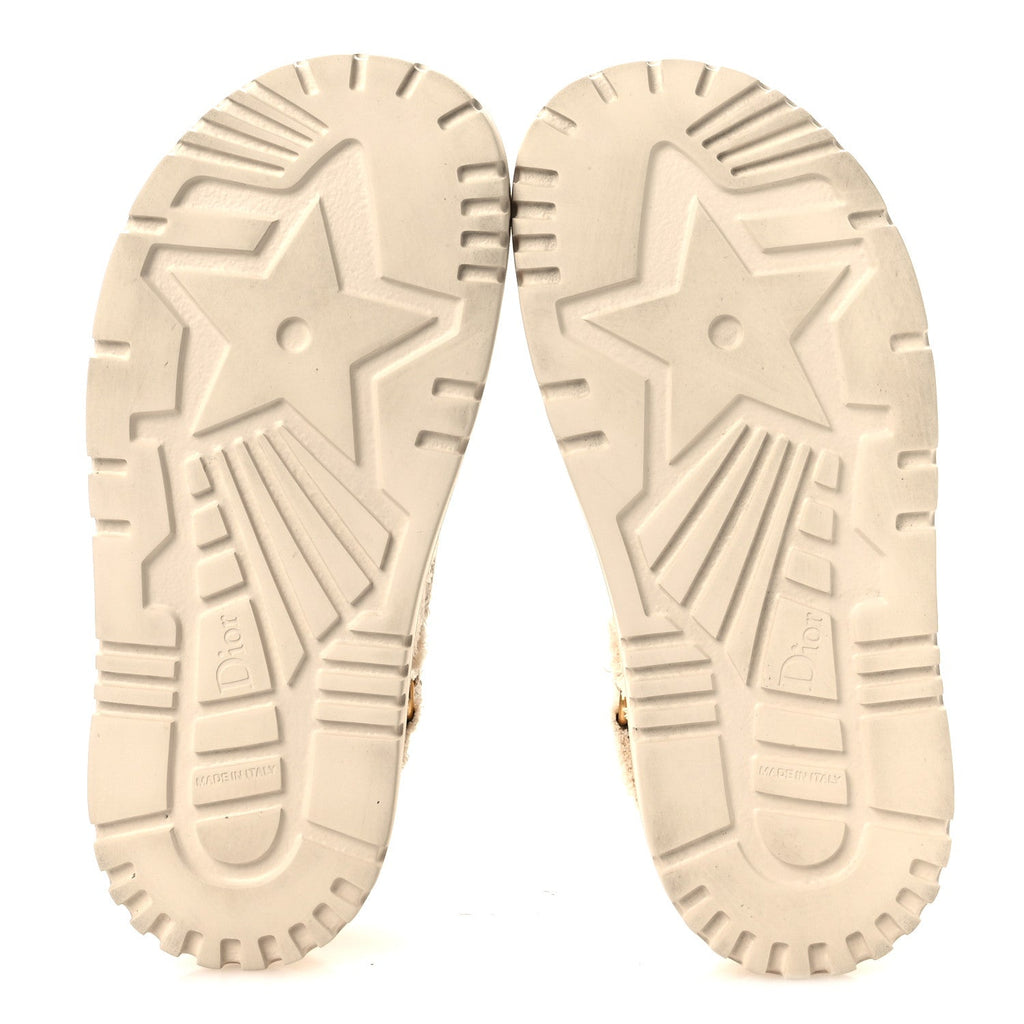 Christian Dior Cotton Women's Dioract 10mm Sandals 36 Natural