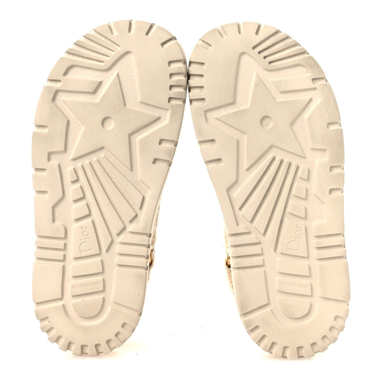 Christian Dior Cotton Women's Dioract 10mm Sandals 36 Natural
