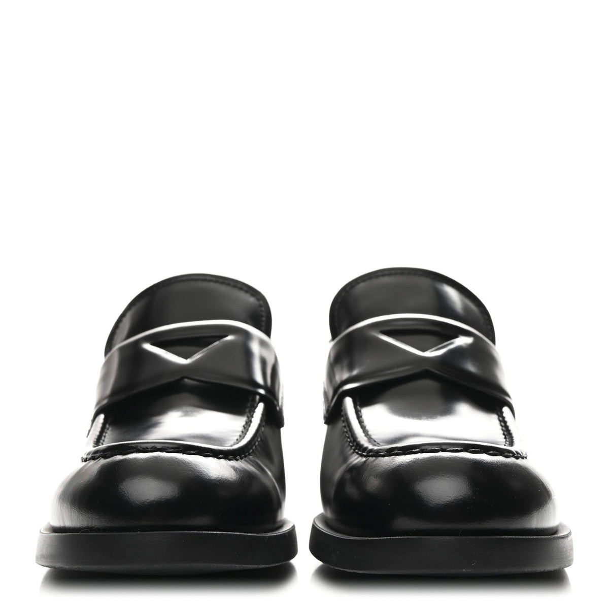 Prada Spazzolato Women's Loafers 37.5 Black