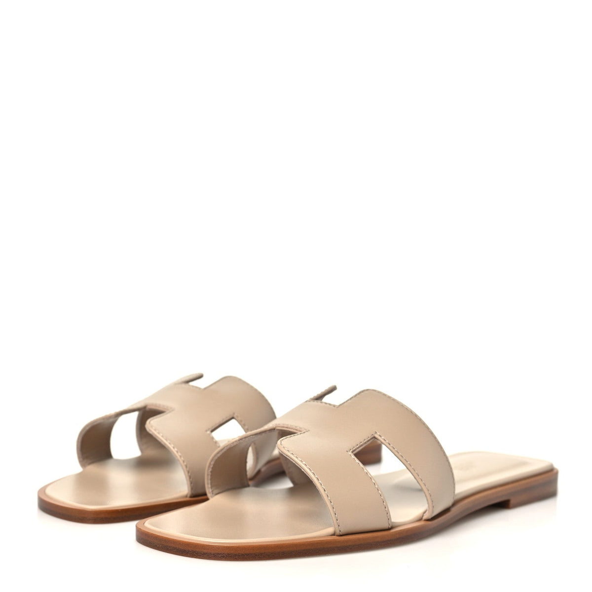 Hermes Box Calfskin Oran Women's Shoes