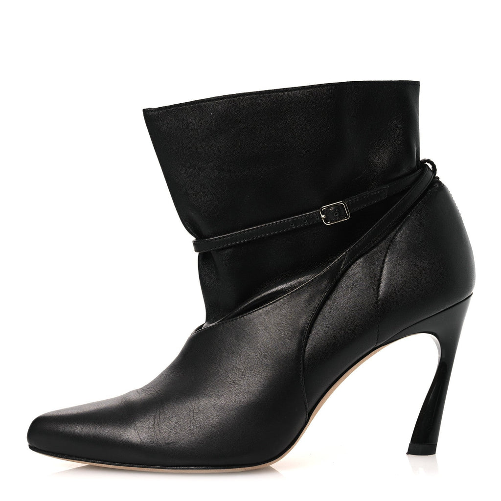 Jimmy Choo Nappa Calfskin Women's Cacia 85 Ankle Boots 38 Black
