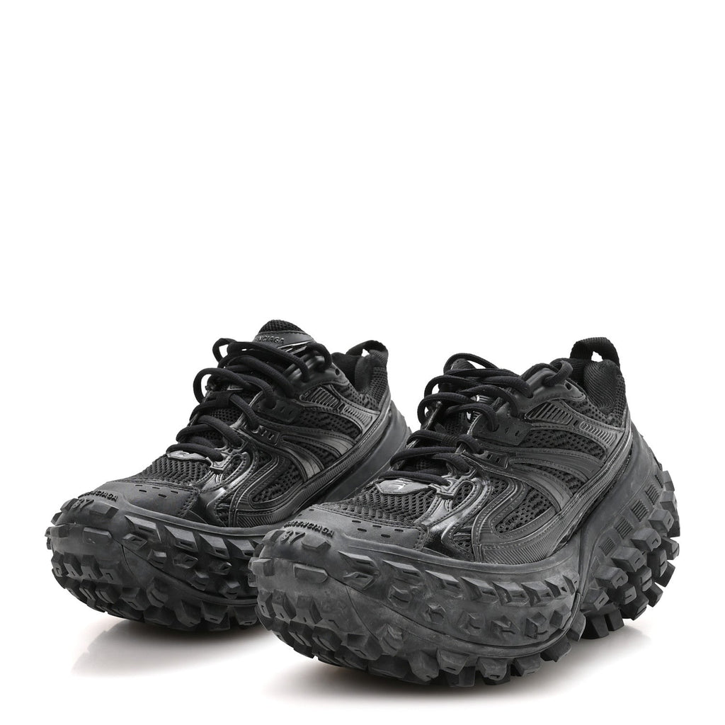 Balenciaga Mesh Nylon Men's Monocolor Bouncer Sneakers 37 Black