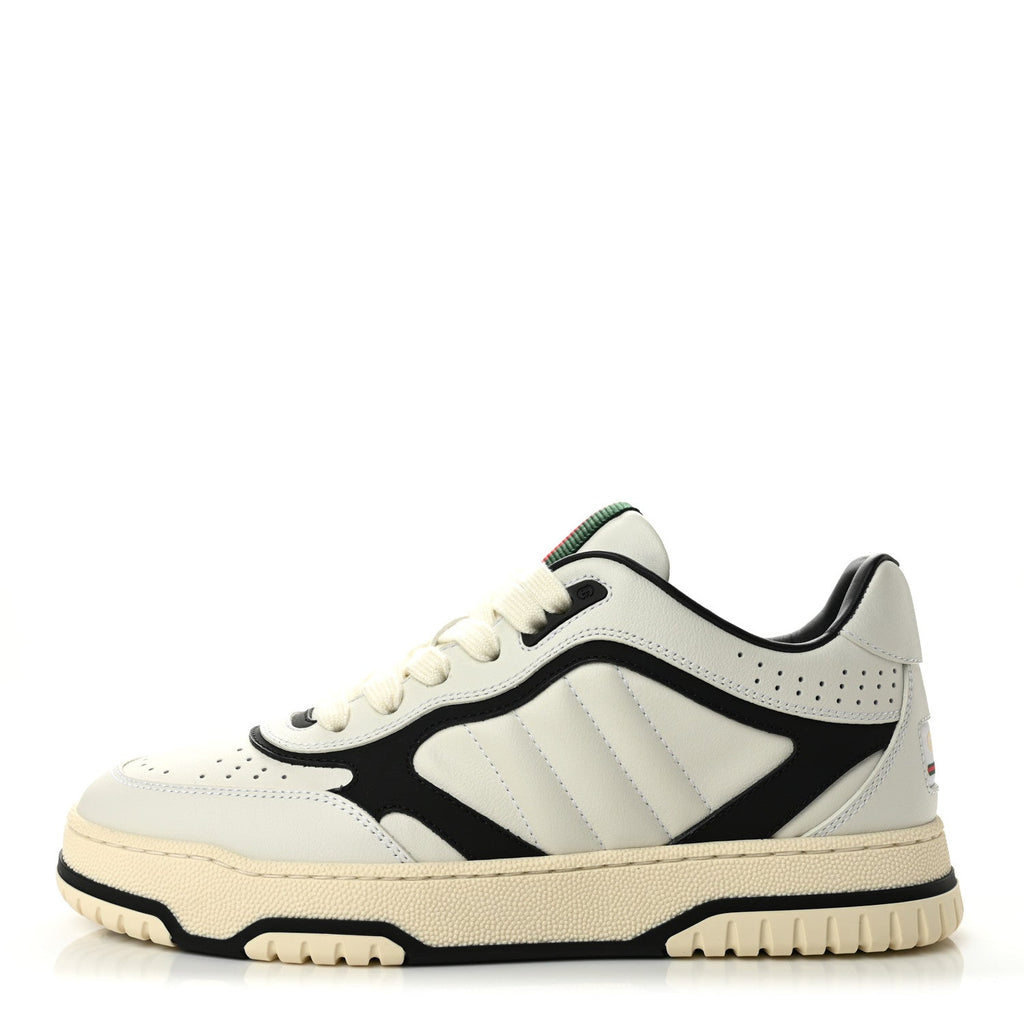 Gucci Calfskin Women's Re-Web Sneakers 37 Black White