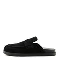 Suede Calfskin Go Mules Black