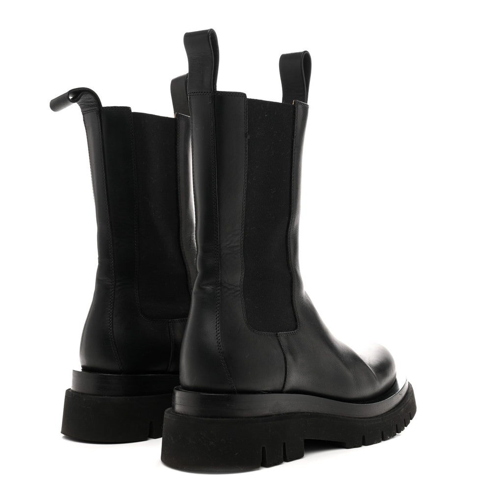 Bottega Veneta Calfskin Women's The Lug Chelsea 55mm Boots 36.5 Black