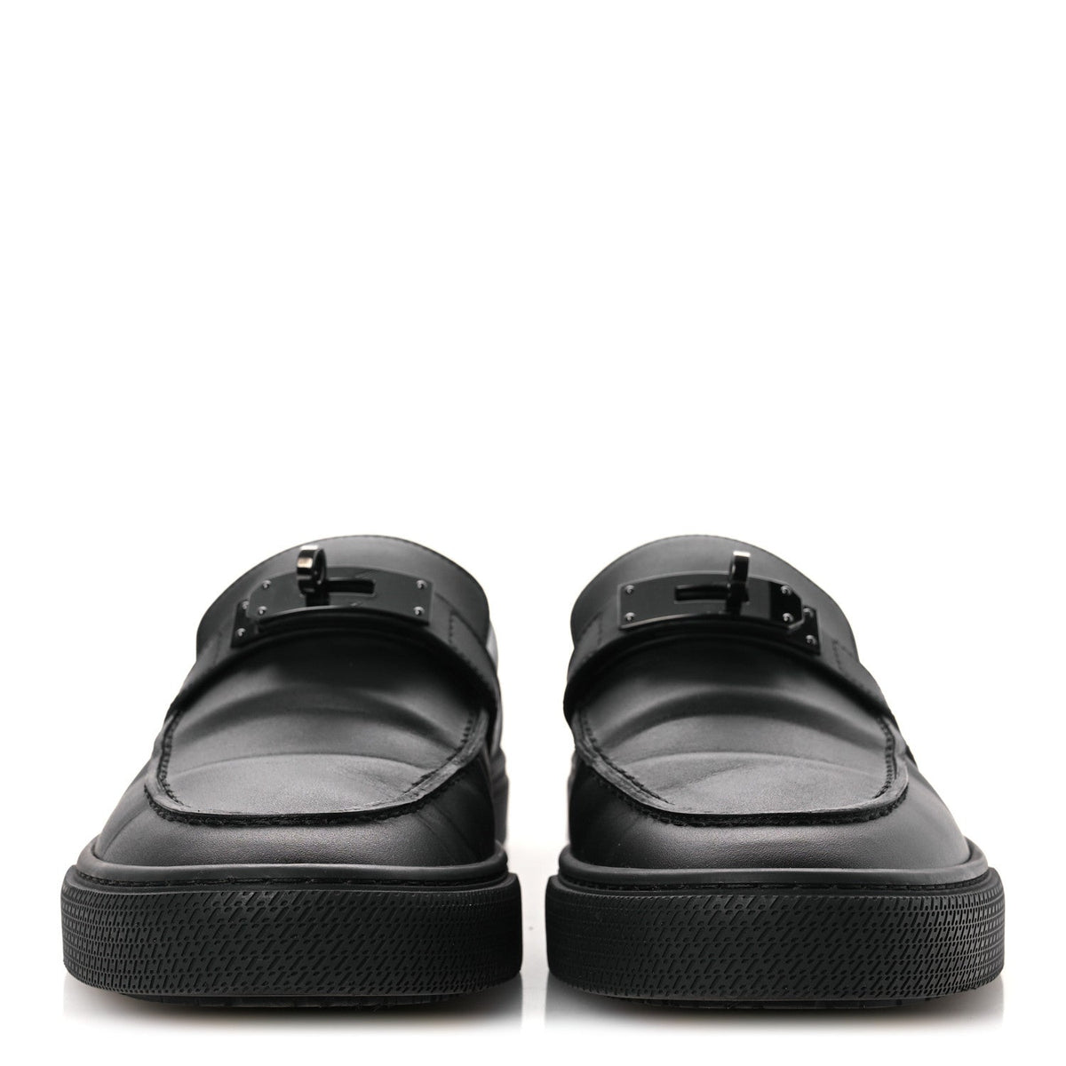 Hermès Calfskin Men's Game Slip-On Sneakers 40 Black