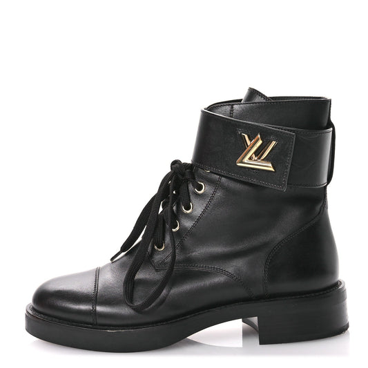Louis Vuitton Calfskin Women's Wonderland Ranger Boots 38.5 Black