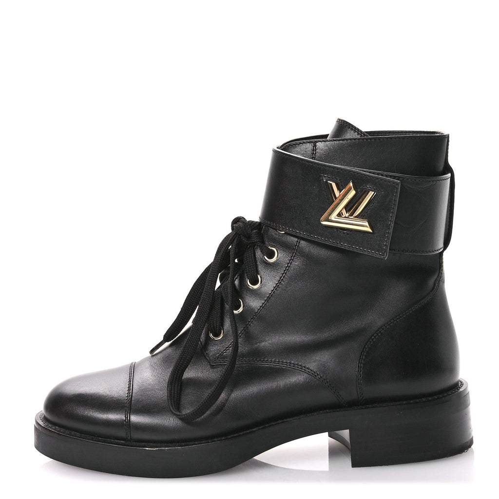 Louis Vuitton Calfskin Women's Wonderland Ranger Boots 38.5 Black