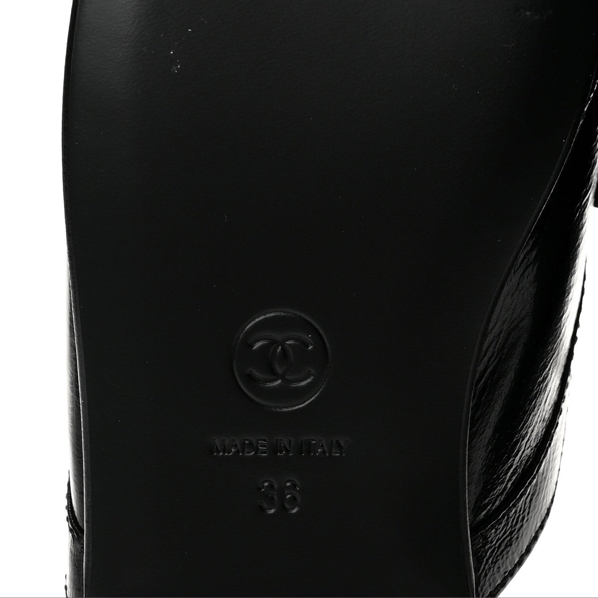 Chanel Shiny Crumpled Lambskin CC Women's Shoes